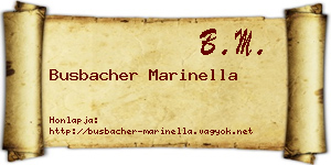 Busbacher Marinella névjegykártya